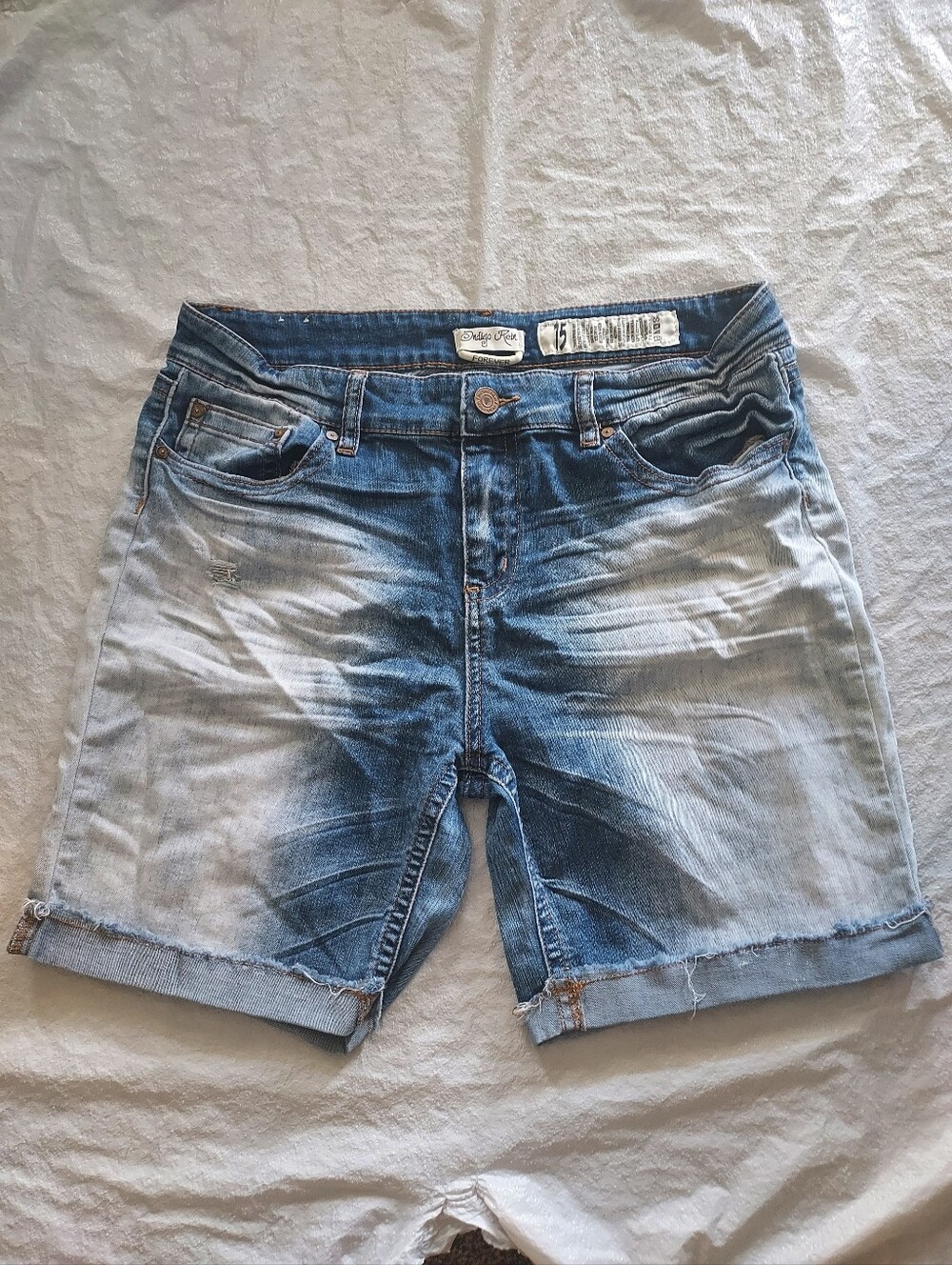 Indigo Rein Faded Blue Women's Denim Shorts